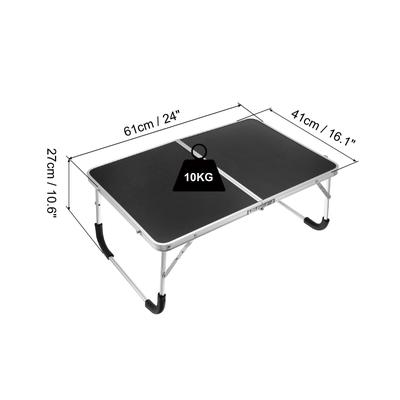Foldable Laptop Table, Portable Lap Desk Picnic Bed Tables, Black