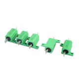 5 pcs Green 10W 0.1 Ohm Chassis Mounted Aluminum Shell Clad Resistors