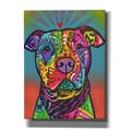 Red Barrel Studio® Jed by Dean Russo - Wrapped Canvas Painting Canvas in Blue/Green/Orange | 16 H x 12 W x 0.75 D in | Wayfair