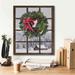 The Holiday Aisle® Teton Christmas Window by Lori Deiter - Wrapped Canvas Graphic Art Canvas in Brown/Gray/Green | 24 H x 20 W x 0.75 D in | Wayfair