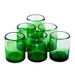 Novica Handmade Jalisco Green Blown Glass Juice Glasses (Set Of 6)