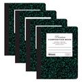 BAZIC Composition Book Marble 1/5 Quad-Ruled 100 Sheet Notebook Graph Ruled 4-Pack