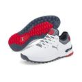 Puma Mens Proadapt Alphacat Wide Shoe - 37647603 - Puma White/Navy Blazer/High Risk Red - 10