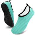 VIFUUR Water Sports Shoes Barefoot Quick-Dry Aqua Yoga Socks Slip-on for Men Women Green