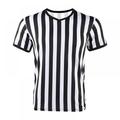 Baywell Men s Official Black & White Stripe Referee Shirt Zipper Collared V-Neck Short Sleeve Umpire Jersey Costume Pro Ref Uniform for Soccer Basketball Football Black White S-3XL
