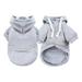 TELOLY Pet Autumn Winter Pocket Sweatshirt Gray Tops Pet Cats Dogs Hoodies Zipper Cute Warm Pet Clothes Extra Large Dog Sweaters for Winter Dog Shirt Cute Dog Clothes Large Pet Christmas Sweater Girl