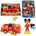 Disney Mickey Mouse 2pc Fire Rescue Bundle with Firetruck and Action Figure