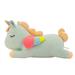 1Pc Adorable Rainbow Unicorn Plush Toy Delicate Skin-friendly Stuffed Doll Throw Pillow for Kids Girls (Green 30cm)