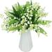 Sinhoon 12 Pcs Artificial Lily of The Valley Faux Flowers of May Wind Chime Orchid Wedding Holding Flowers Bouquet Home Garden Wedding Party