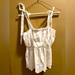 American Eagle Outfitters Tops | New American Eagle Eyelet Top With Cute Bow Straps - Size Small | Color: White | Size: S