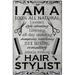 Vintage Painting Tin Sign I Am A 100% All Natural Licensed Beauty Salon Hair Salon Salon Decor Hair Stylist Cafe Bar Farm Country Bathroom Wall Decoration Cute Sign Great Metal Sign 8x12inch