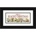 Reed Tara 18x10 Black Ornate Wood Framed with Double Matting Museum Art Print Titled - Have a Beachy Christmas Panel sign