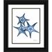 Koetsier Albert 20x24 Black Ornate Wood Framed with Double Matting Museum Art Print Titled - Blue Trio Starfish