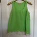 Lilly Pulitzer Tops | Lilly Pulitzer Tank Top Size Medium Scalloped Bottom | Color: Green/White | Size: M
