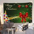 Christmas Tapestry Bedroom Background Cloth Happy New Year Wall Decoration Hanging Cloth(100*75cm)