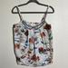 Anthropologie Tops | Anthropologie Eloise Womens Top Size M Floral Bird Print Spaghetti Strap | Color: Blue/White | Size: M