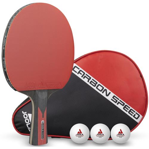 "Tischtennisschläger JOOLA ""TT-BAT Carbon Speed"" rot (rot, schwarz) Tischtennisschläger"