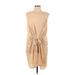 H&M Casual Dress - Shift Scoop Neck Sleeveless: Pink Print Dresses - Women's Size 10