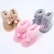 Chaussons de neige en velours pour bébé bottes chaudes pour bébé fille chaussures d'hiver semelle