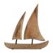 Breakwater Bay en Sailboat Decor - Contemporary Brown Sailing Sculpture - Rustic Coastal Beach Home Decorative Accent - Decor Gift Idea | Wayfair