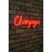 23.6" Novelty Champagne Led Neon Sign Wall Décor - 0.8" x 23.6" x 7.1"