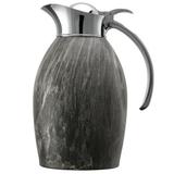 Service Ideas Stainless Steel Vacuum Insulated Flip Top Server 8.25 H x 4.75 W x 6.0 D in white/black/brown in Gray Marble | 4.2 cups | Wayfair