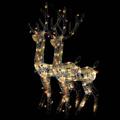 The Holiday Aisle® Reindeer Christmas Decoration LEDs Pre-Lit Christmas Lighting Acrylic Plastic in Yellow | 47.2 H x 16.1 W in | Wayfair