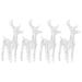 The Holiday Aisle® Christmas Reindeers Xmas Decoration Light Display w/ LEDs Acrylic Plastic in White | 21.7 H x 3.3 W in | Wayfair