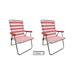 OmniCore Designs New Standard Folding Camp/Lawn Chair (2 Pack) RED/WHITE