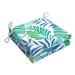 Pillow Perfect Islamorada Blue/Green Squared Corners Seat Cushion (Set of 2) - 20 X 20 X 3