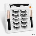 Eye Makeup Tools Natural Long Magnets Lash Handmade Magnetic Eyelashes Magnetic Eyeliner With Tweezer Lash Extension Y-1