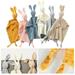 6PCS Soft Newborn Baby Dolls Toy Cartoon Sleeping Soothing Teether Towel Bibs Cotton Muslin Quilt Blankets