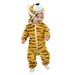 Efsteb Baby Boys Girls Clothes Fall Cute Ear Hooded Jumpsuit Long Sleeve Flannel Romper Toddler Baby Clothes Yellow 2-3 Years