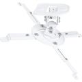 DYNAVISTA Full Motion Universal Projector Ceiling Mount Bracket with Adjustable Extendable Arms Rotating Swivel Tilt and Low Profile Mount for Home and Office Projector (White) White-with extendable arms