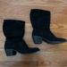 American Eagle Outfitters Shoes | American Eagle Mid Calf Black Suede Western Bootie 7 | Color: Black | Size: 7