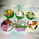 Disney Holiday | Disney’s Beauty & The Beast Vtg 90s Kurt Adler Wooden Handcrafted Xmas Ornaments | Color: Green/Purple | Size: Sizes Vary 5”-6”