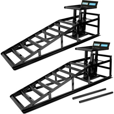 2x hydraulischer Auffahrbock Auffahrrampe Pkw KfZ Wagenheber höhenverstellbar Image