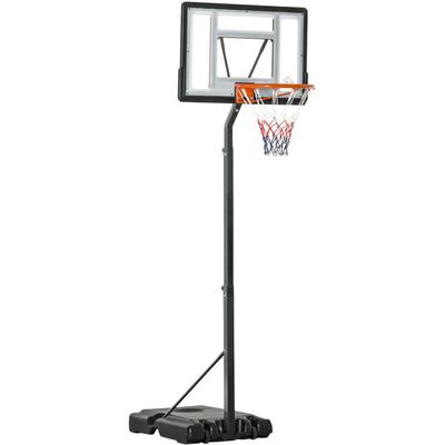 Homcom - Basketballständer mit Rädern rollbar 210-260 cm höhenverstellbar Basketballkorb mit
