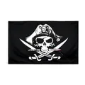 JOHNIN-Tête de Mort et Croix de 90x150cm Sabres Croisés Épées de Jolly Roger 7 5 Fréquence