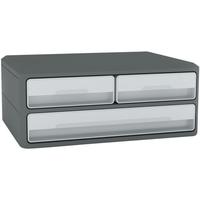 Schubladenbox »MoovUp« mit 3 Schubladen DIN A4 quer / DIN A5 quer grau, cep, 37x14.6x14.6 cm
