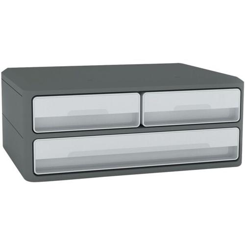 Schubladenbox »MoovUp« mit 3 Schubladen DIN A4 quer / DIN A5 quer grau, cep