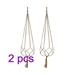 jute plant hanger 4PCS 47 Inches Plant Flower Hanger Macrame Jute for Indoor Outdoor Ceiling Deck Balcony Round and Square Pots