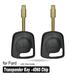 2x Transponder Key Fob 4D60 Glass for Ford Fiesta Mondeo Focus Transit Galaxy