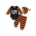 Halloween Baby Girl Boy Clothes Sets Romper Bodysuit Pants with Hat 3PCS Outfits