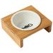 Elevated Dog Bowls Ceramic Dog Bowls with Wood Frame Dog Water Bowl Cat Food Bowl