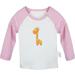 Mam s Little Cutie Funny T shirt For Baby Newborn Babies Animal Giraffe T-shirts Infant Tops 0-24M Kids Graphic Tees Clothing (Long Pink Raglan T-shirt 12-18 Months)