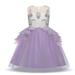 Zpanxa Baby Girls Princess Dress Little Girls Party Wedding Formal Dresses Evening Dress Birthday Dress Kids Pageant Flower Girl Sleeveless Dress Christmas Gifts for Girls Purple (3-4 Years)