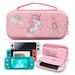 Cute Carrying Case for Nintendo Switch/Switch OLED (2021) Travel Carry Bundle Hard Portable Protective Accessories Kit Inner Storage Bag for Switch Console & Accessories Pink