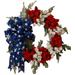 JYYYBF 4th of July Patriotic Wreath for Front Door Red White Blue Independence Day Wreaths Memorial Day America Wreath Decor Red Blue 45 cm