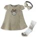 Disney Dresses | Disney Minnie Mouse Gold Holiday Dress Set | Color: Gold | Size: 12-18mb